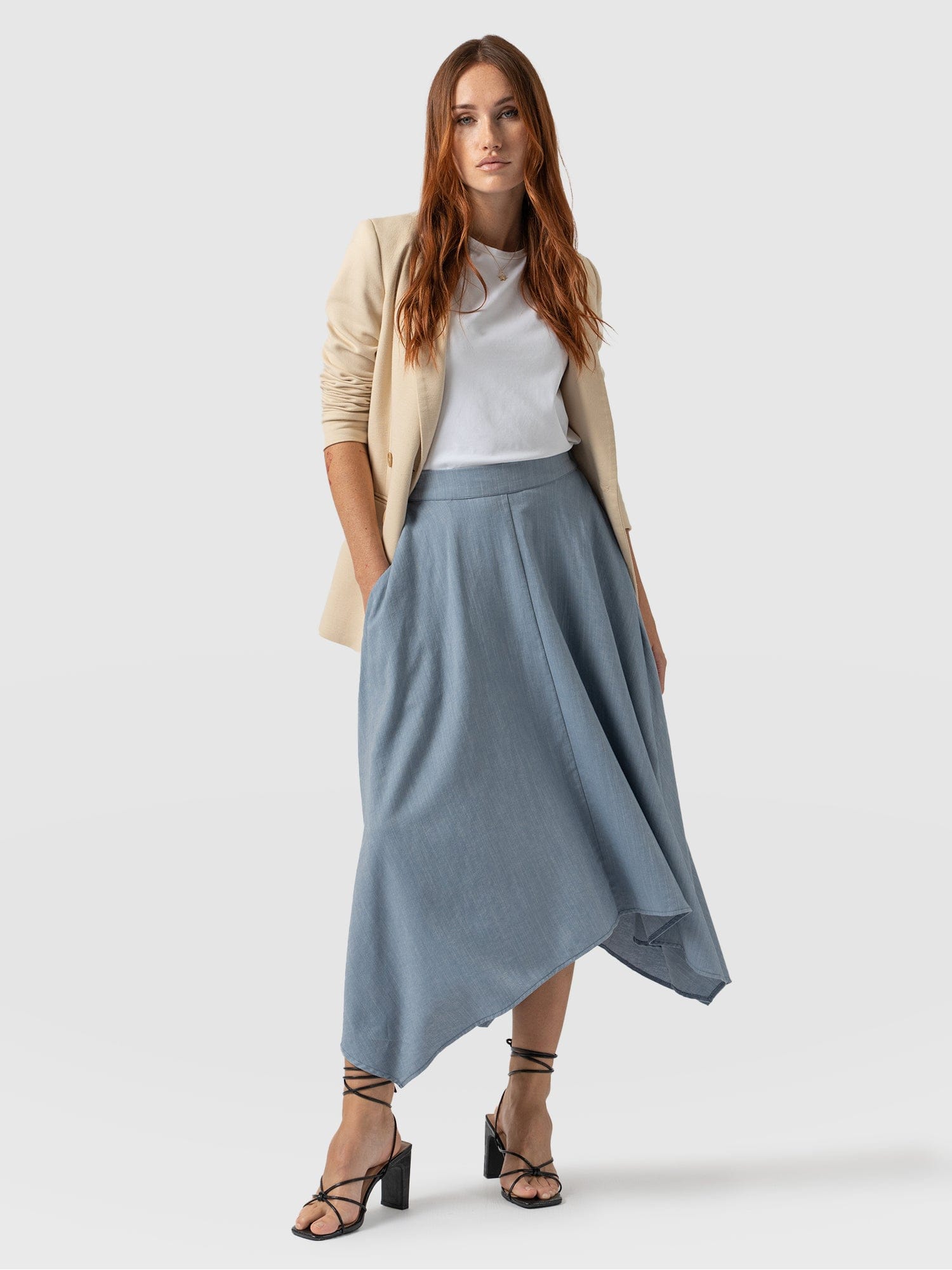 Noho Skirt Chambray - Women's Skirts | Saint + Sofia® EU